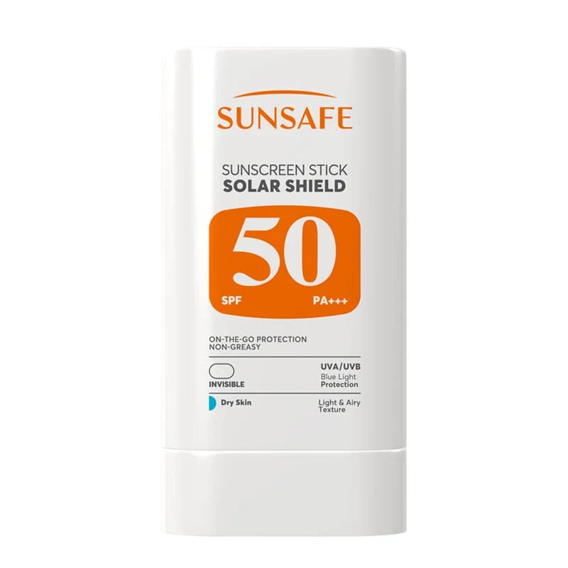 استیک ضد آفتاب SPF50 سولار شیلد سان سیف مناسب پوست خشک